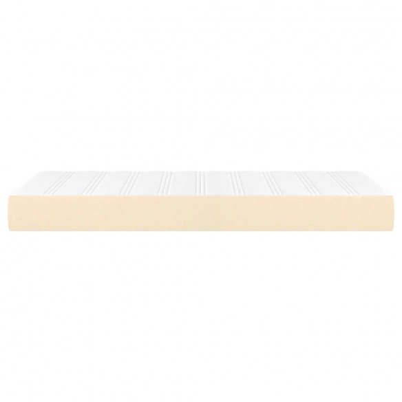 Matelas de lit à ressorts ensachés crème 120x190x20 cm Tissu