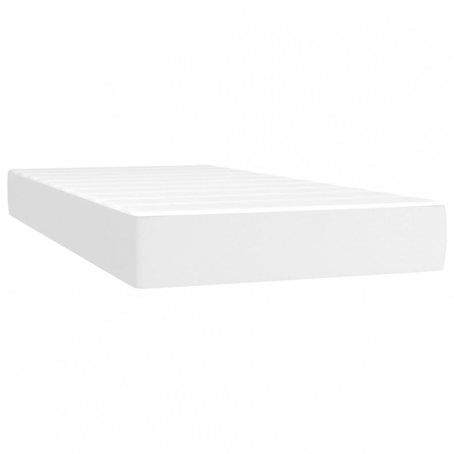 Matelas de lit à ressorts ensachés blanc 120x190x20 cm