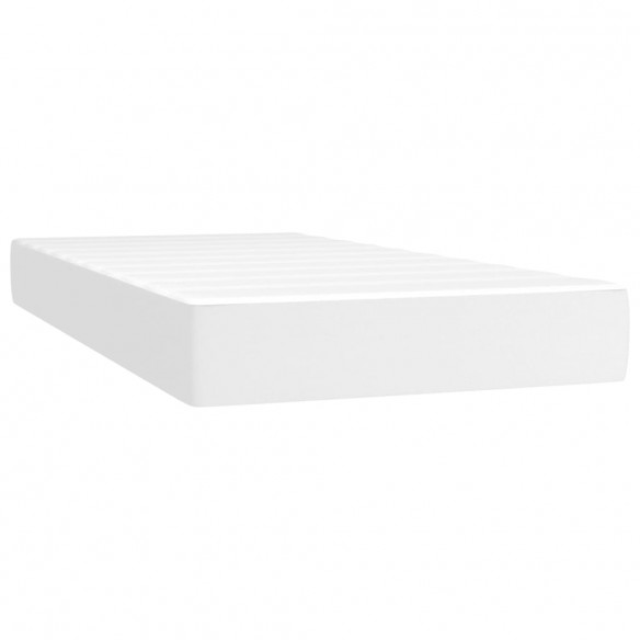 Matelas de lit à ressorts ensachés blanc 120x190x20 cm