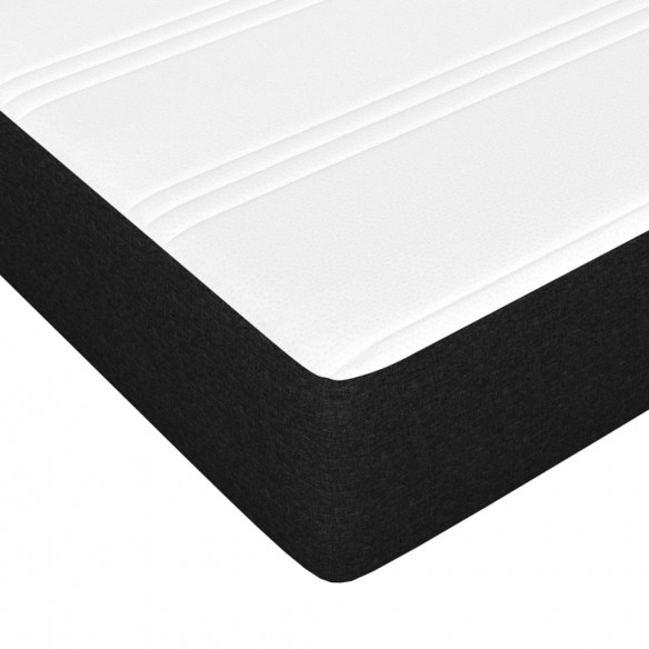 Matelas de lit à ressorts ensachés noir 120x190x20 cm Tissu