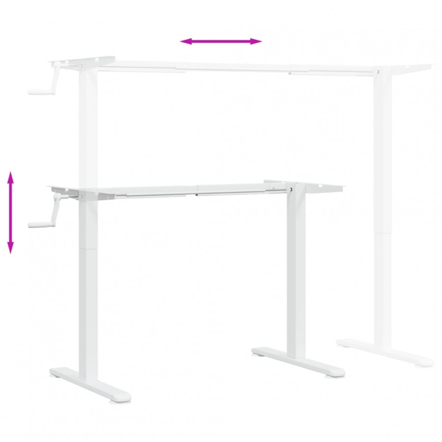 Cadre de bureau debout blanc (94-135)x60x(70-114) cm acier