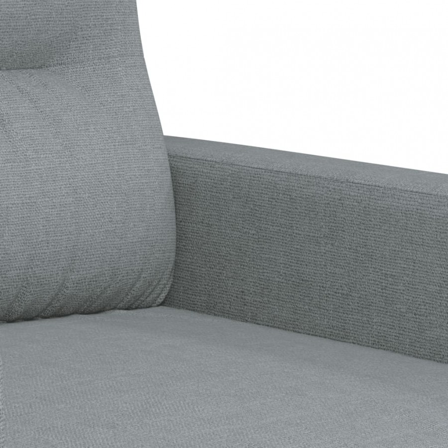 Ensemble de canapés 4 pcs avec coussins Gris clair Tissu