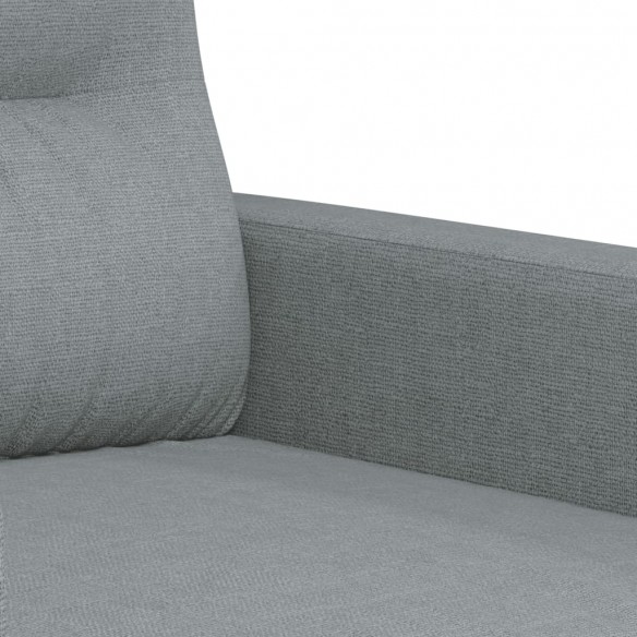 Ensemble de canapés 4 pcs avec coussins Gris clair Tissu