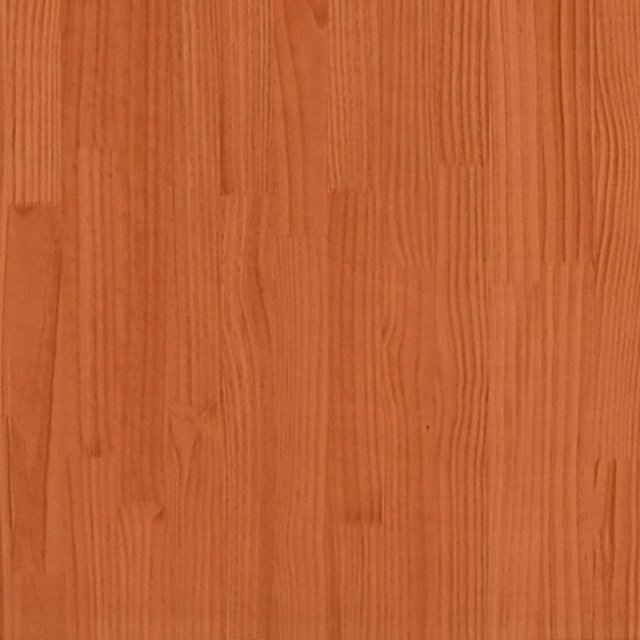 Table basse cire marron 110x50x33,5 cm bois massif de pin