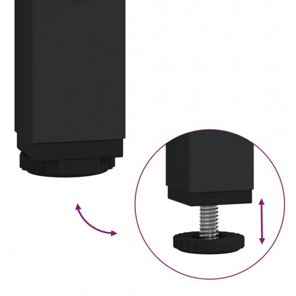 Table d'appoint Noir 40x30x75 cm 