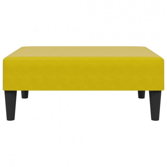 Repose-pied jaune 77x55x31 cm velours