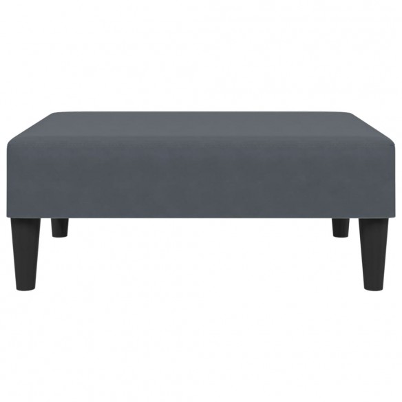 Repose-pied gris foncé 77x55x31 cm velours