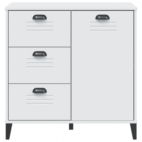 Buffet VIKEN blanc 80x40x80 cm bois massif de pin