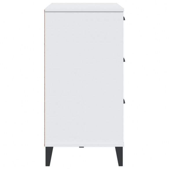 Buffet VIKEN blanc 80x40x80 cm bois massif de pin