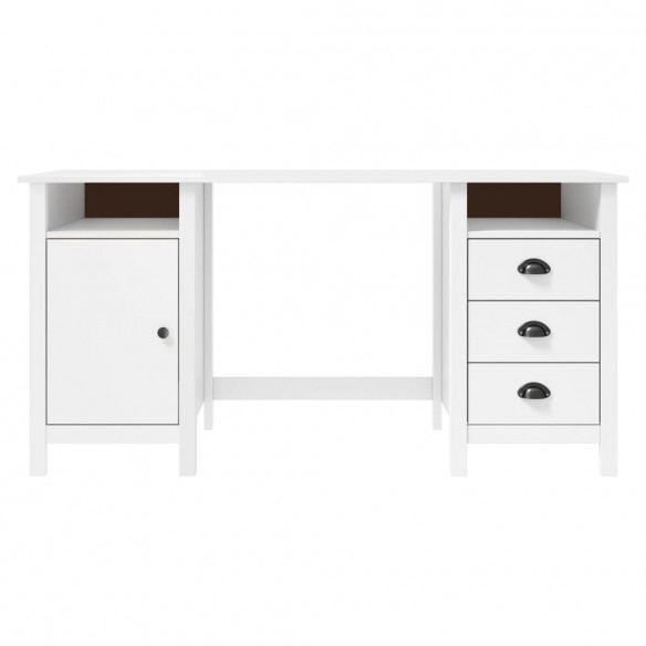 Bureau Hill Blanc 150x50x74 cm Bois de pin solide