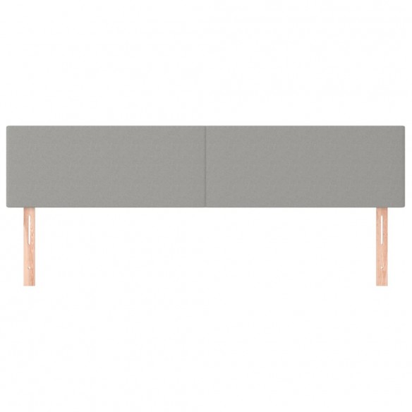 Têtes de lit 2 pcs Gris clair 90x5x78/88 cm Tissu