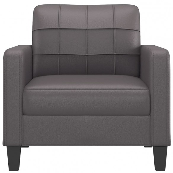 Fauteuil Gris 60 cm Similicuir