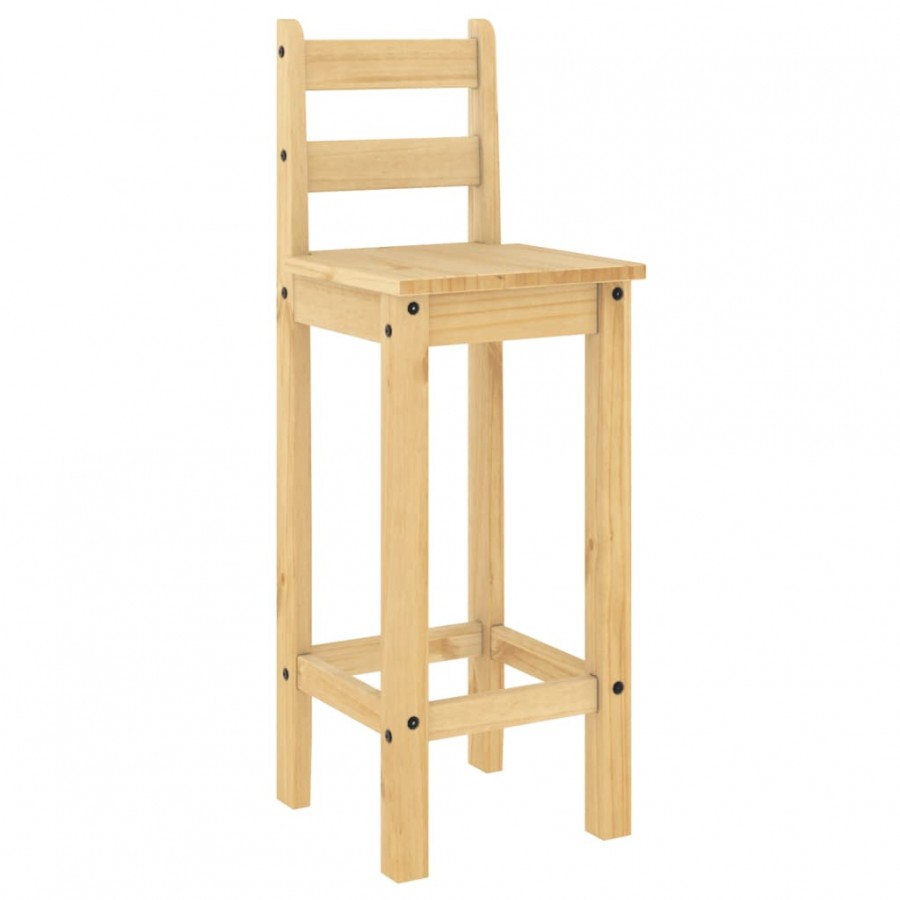 Ensemble de bar 3 pcs Bois de pin massif