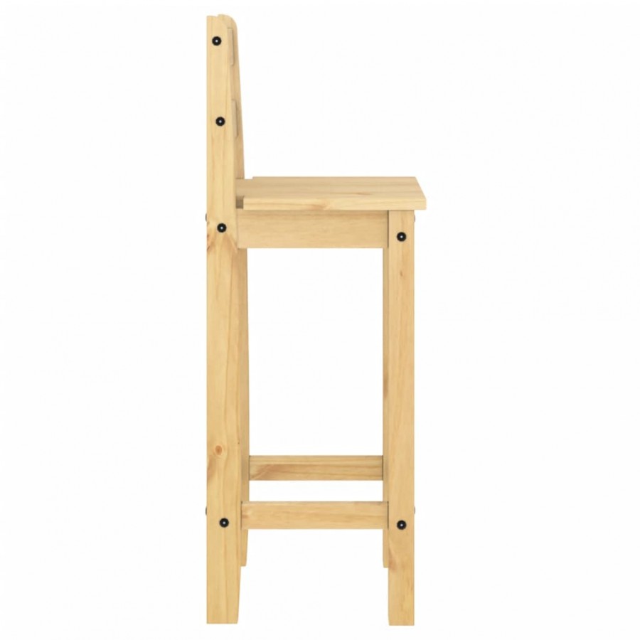 Ensemble de bar 3 pcs Bois de pin massif
