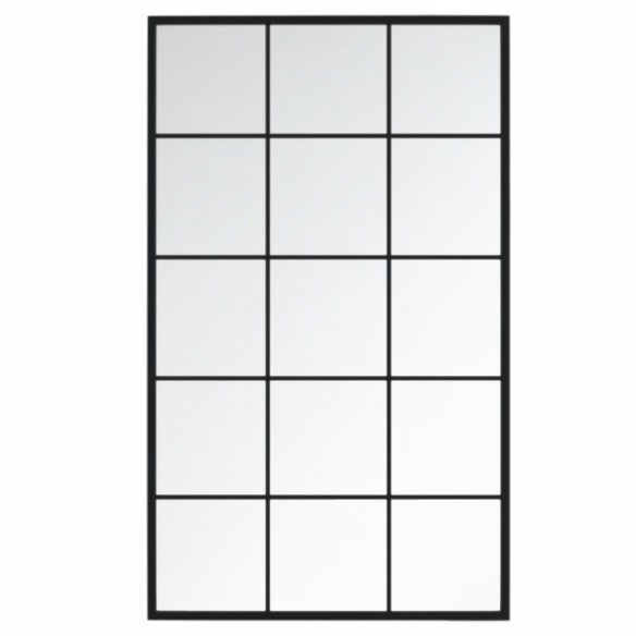 Miroirs muraux 2 pcs noir 100x60 cm métal
