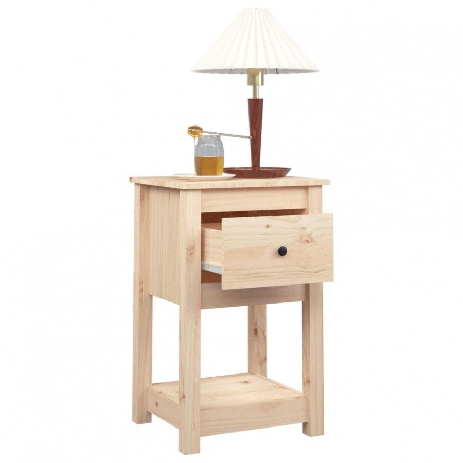 Tables de chevet 2 pcs 40x35x61,5 cm Bois de pin massif