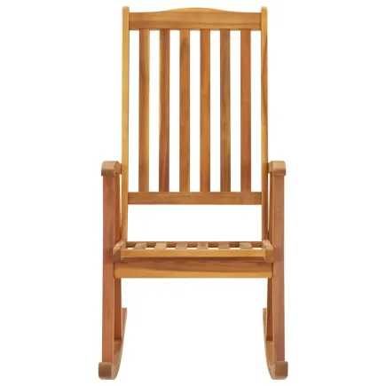Chaise à bascule bois d'acacia massif 2