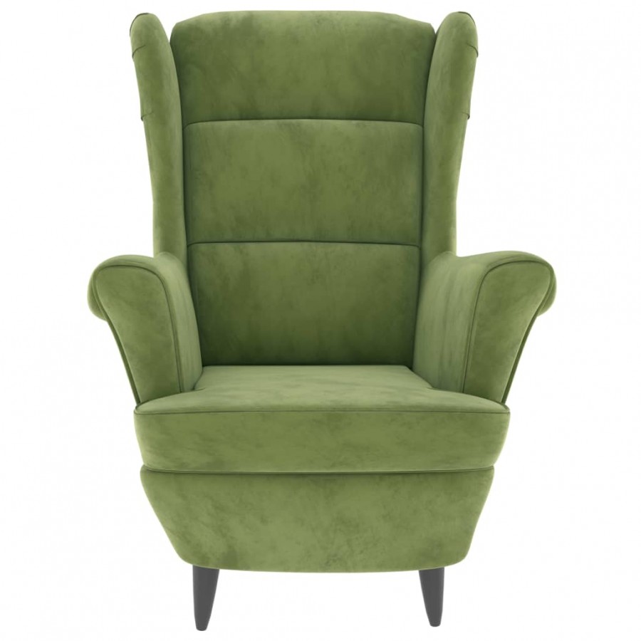 Fauteuil vert clair velours