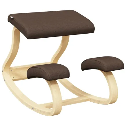 Chaise assis-genoux marron 48x71x51 cm contreplaqué de bouleau 2