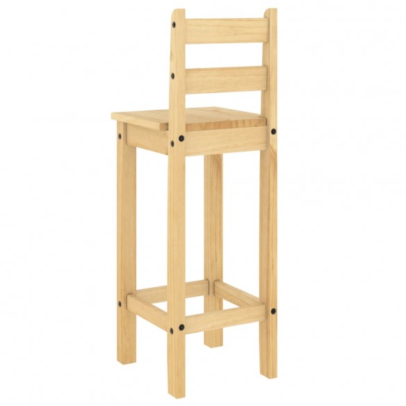 Chaises de bar 2 pcs bois de pin solide