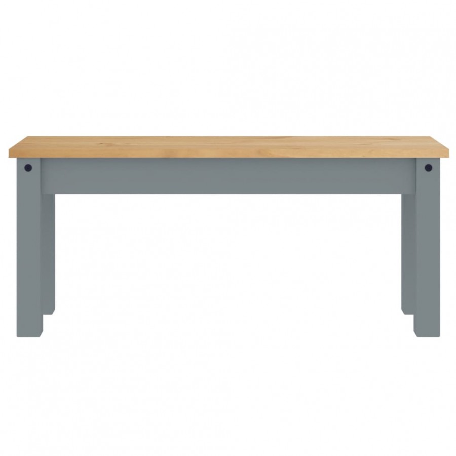 Banc à manger Panama gris 105x30x45 cm bois massif de pin