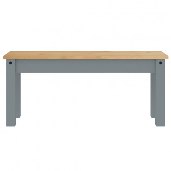 Banc à manger Panama gris 105x30x45 cm bois massif de pin