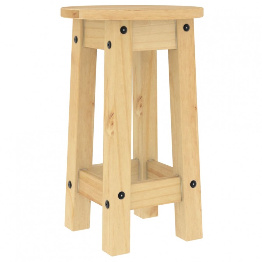 Tabourets de bar lot de 2 bois massif de pin