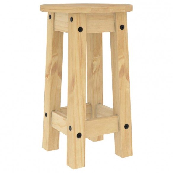 Tabourets de bar lot de 2 bois massif de pin