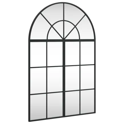 Miroir mural noir 60x90 cm arche fer 2