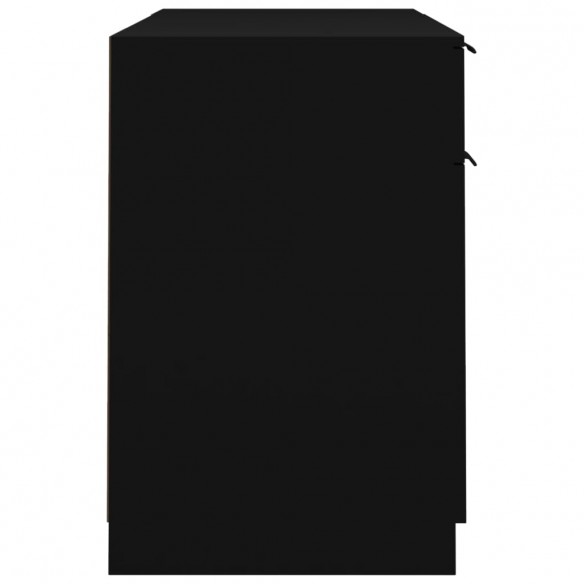 Bureau avec armoire latérale Noir 