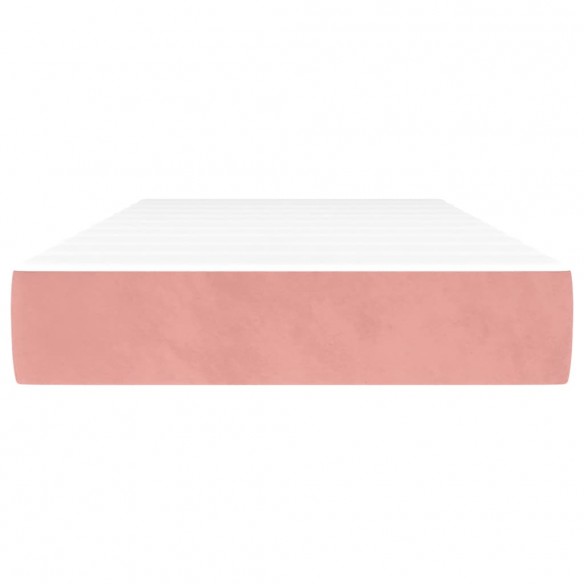 Matelas de lit à ressorts ensachés Rose 80x200x20 cm Velours
