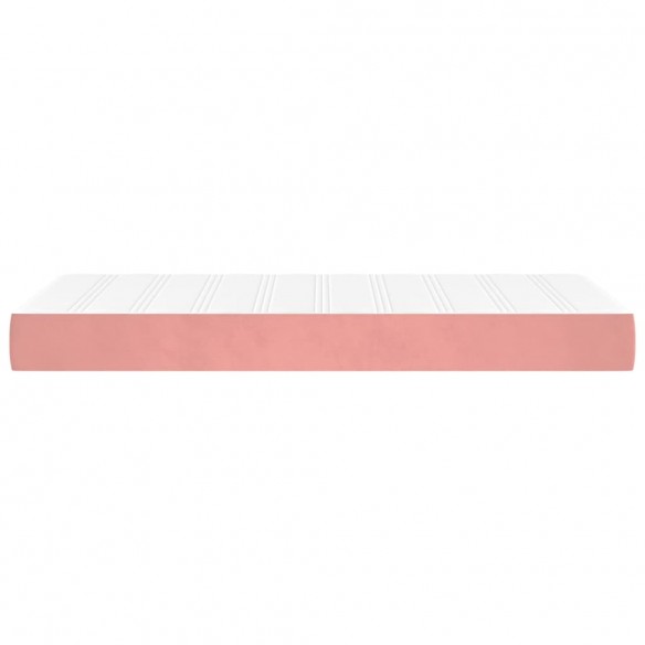Matelas de lit à ressorts ensachés Rose 80x200x20 cm Velours