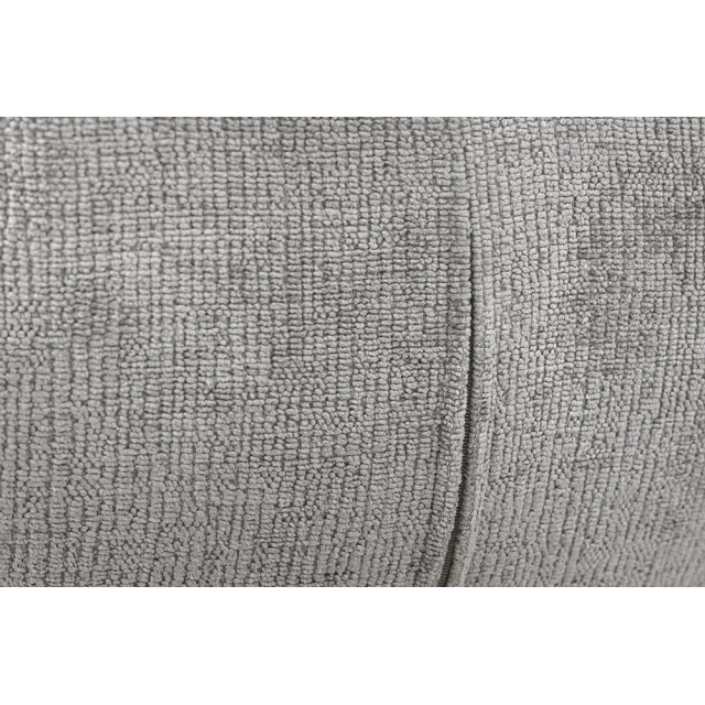 Chaise de salle à manger rétro pivotante UNIQUE – Chenille grise & piètement métal noir avec accoudoirs