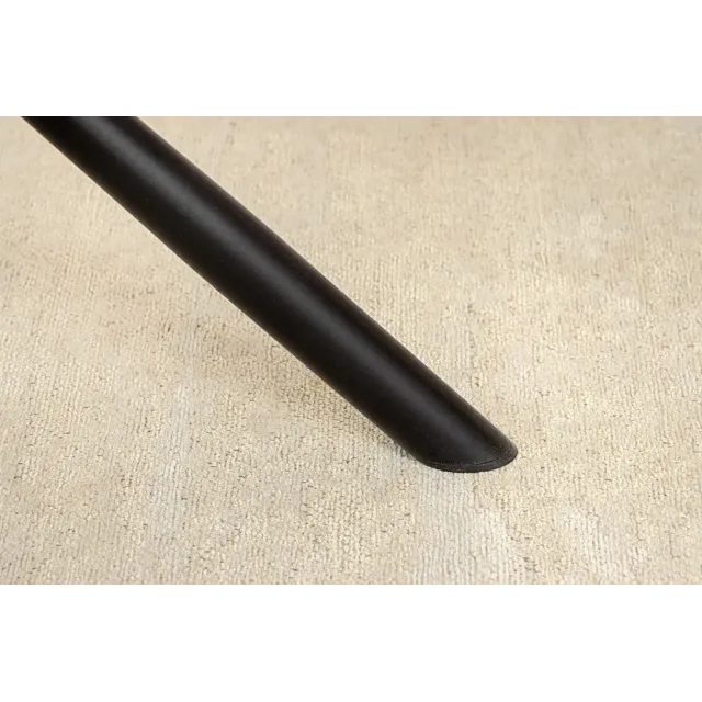 Chaise de salle à manger rétro pivotante UNIQUE – Chenille grise & piètement métal noir avec accoudoirs