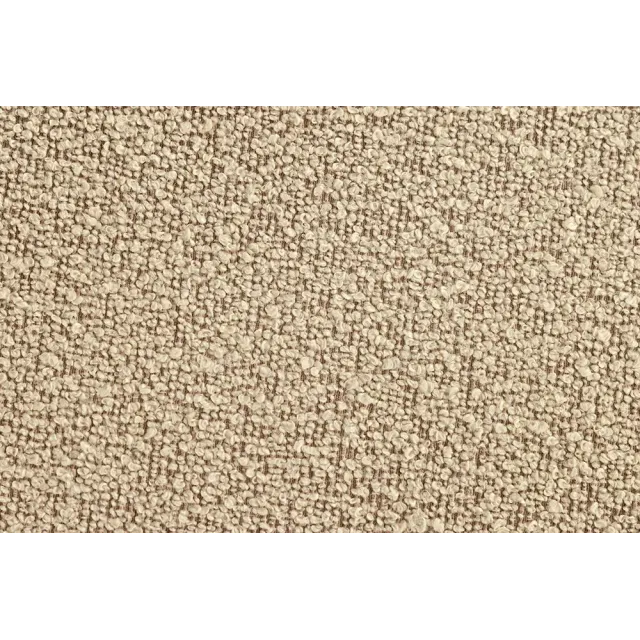 Banquette capitonnée VOGUE – 115 cm – Tissu bouclé taupe avec coffre de rangement intégré