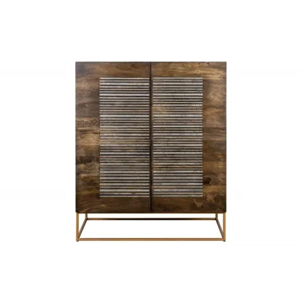 Bahut de 100cm en bois massif et agate 2