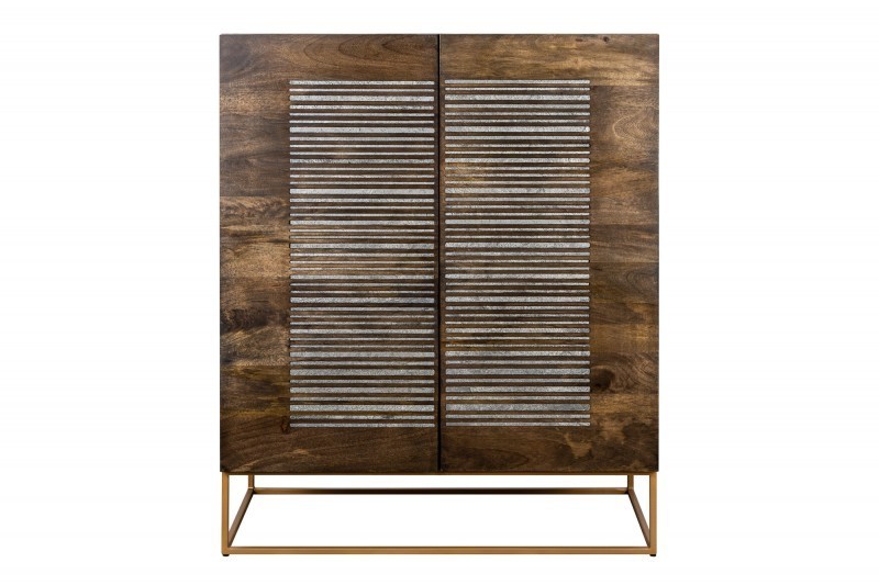 Bahut de 100cm en bois massif et agate