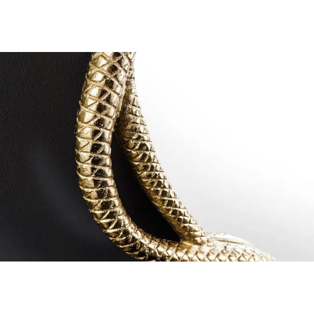 Miroir mural SNAKE L 50 cm – Métal doré sculpté, design serpent, finition artisanale