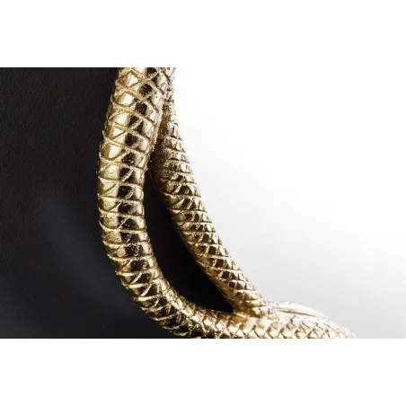 Miroir mural SNAKE L 50 cm – Métal doré sculpté, design serpent, finition artisanale
