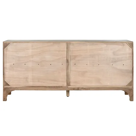Buffet bas HARMONIA en Bois d’Acacia – Marron Clair – 175 x 40 x 81 cm – 4 Portes