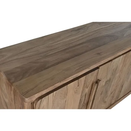 Buffet bas HARMONIA en Bois d’Acacia – Marron Clair – 175 x 40 x 81 cm – 4 Portes