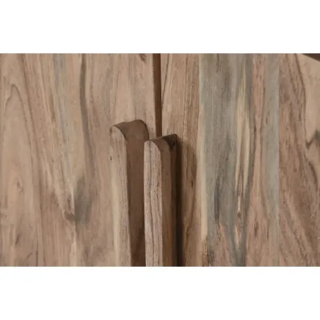 Buffet bas HARMONIA en Bois d’Acacia – Marron Clair – 175 x 40 x 81 cm – 4 Portes