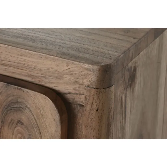 Buffet bas HARMONIA en Bois d’Acacia – Marron Clair – 175 x 40 x 81 cm – 4 Portes