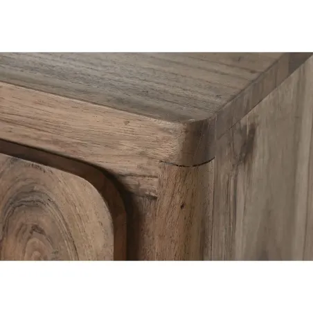 Buffet bas HARMONIA en Bois d’Acacia – Marron Clair – 175 x 40 x 81 cm – 4 Portes