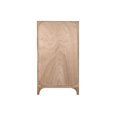 Buffet Haut en Bois d'Acacia Marron Clair - 90 x 45 x 160 cm – 3 Tiroirs & 2 Étagères