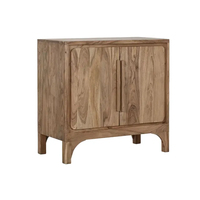 Buffet en Bois d’Acacia – HARMONIA – 85 x 40 x 80 cm – Marron Clair – 2 Portes