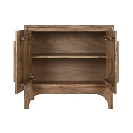 Buffet en Bois d’Acacia – HARMONIA – 85 x 40 x 80 cm – Marron Clair – 2 Portes