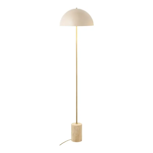 Lampadaire pied marbre beige 155 cm style contemporain