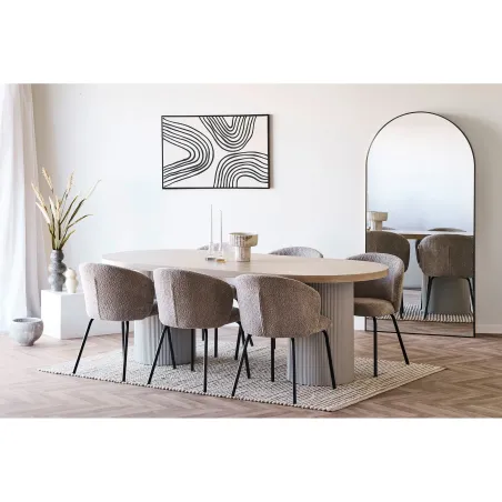 Pack ambiance naturelle chic – Frêne, bouclé beige & déco coordonnée