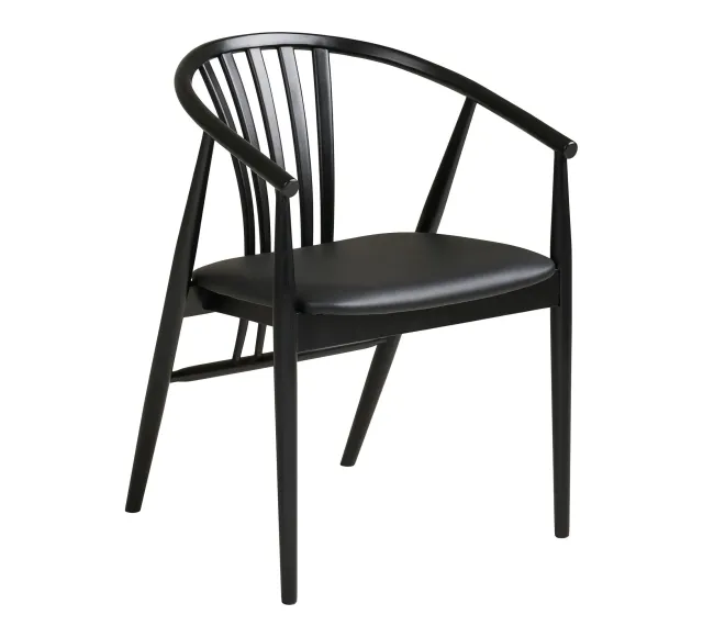 Pack ambiance moderne – Table chêne noir, chaises bois et déco coordonnée